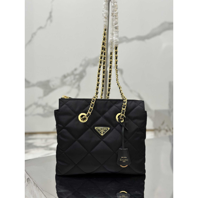 Pra*a re-nylon recycled nylon tote bag black