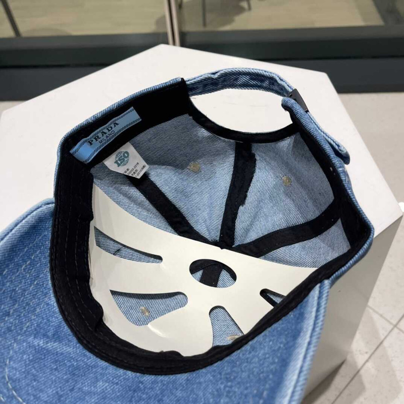 Pra*a denim baseball cap blue