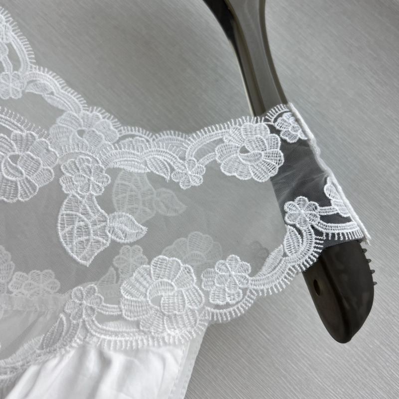 Pra*a lace patchwork sleeveless top white