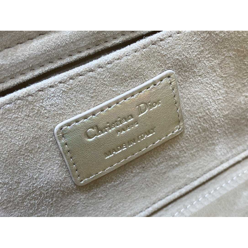 D*or medium lady d-joy bag lambskin champagne