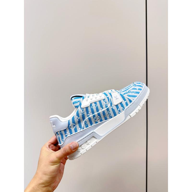 l**is V*t*n trainer stripe monogram blue