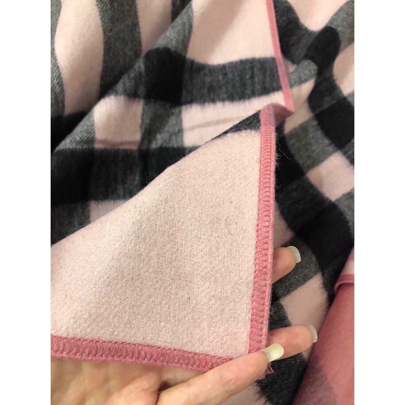 B**rry check flared cape coat pink