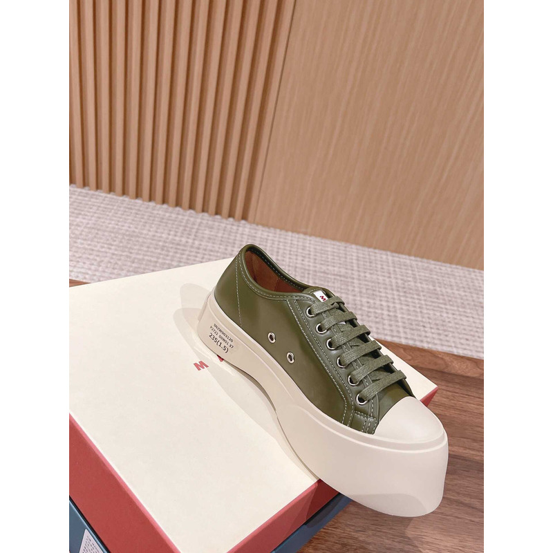 Marni Pablo Canvas Low-top Sneakers Green