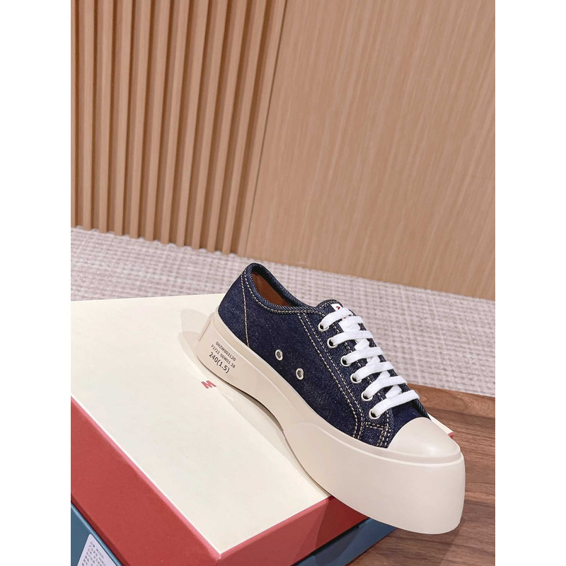 Marni Pablo Canvas Low-top Sneakers Denim Blue