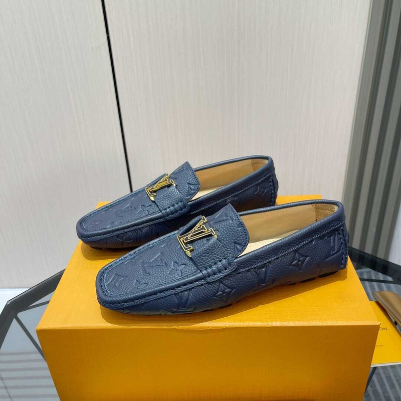 l**is V*t*n hockenheim moccasin loafer dark blue