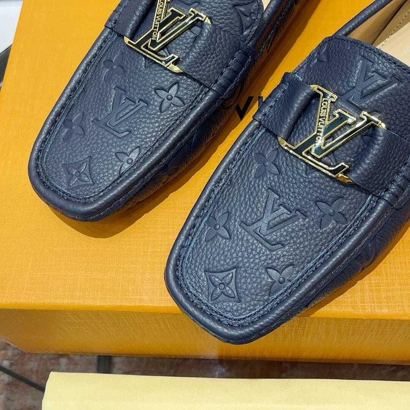 l**is V*t*n hockenheim moccasin loafer dark blue