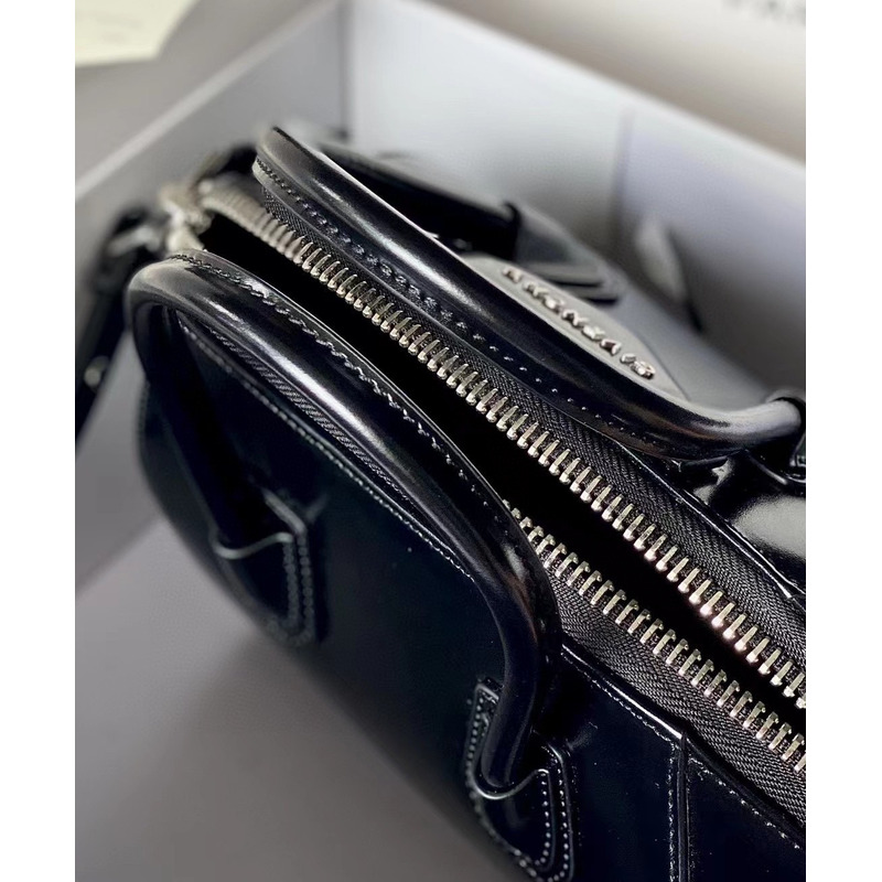 Givenchy Antigona Tote Glazed Mini Silver Metal Black