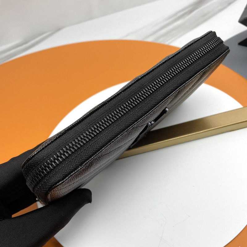 Saint Laurent Cassandre Mattelasse Zip Around Wallet Leather Black