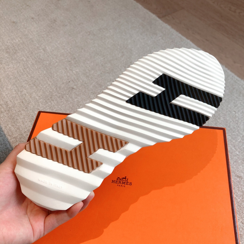 H**mes bouncing high-top sneakers grey