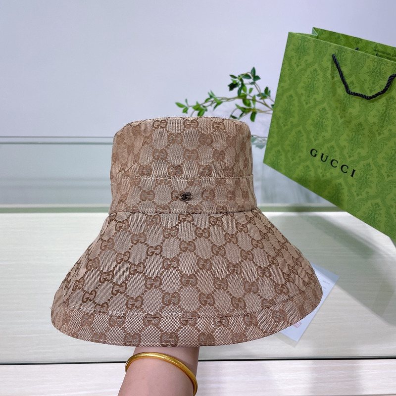 G*u*i gg canvas wide brim hat beige/ebony