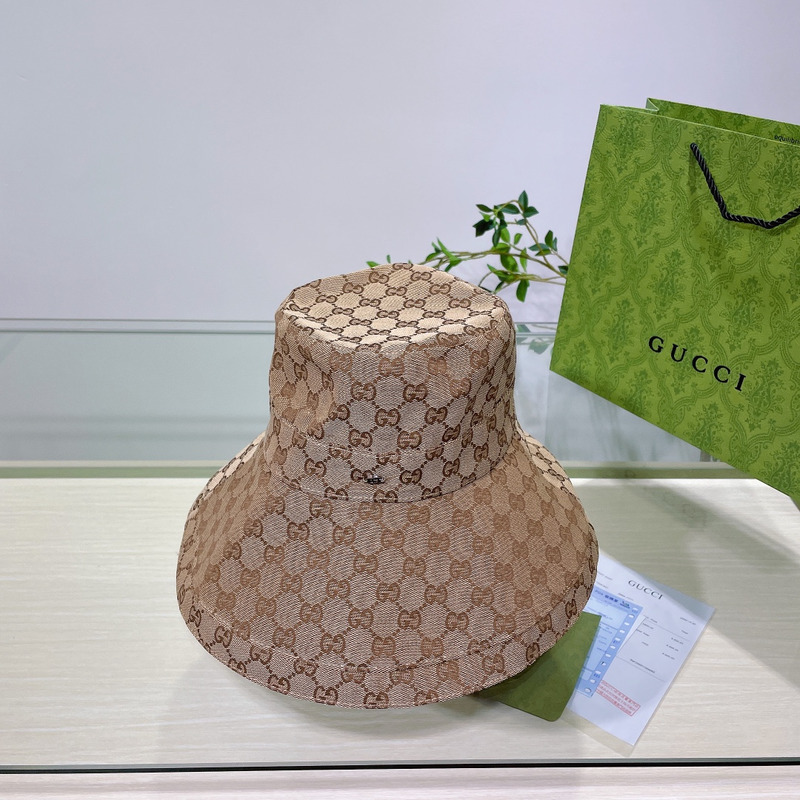 G*u*i gg canvas wide brim hat beige/ebony