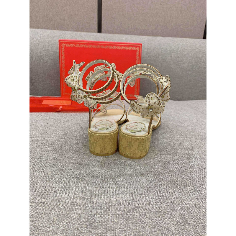 Rene Caovilla Floriane Sandals Yellow