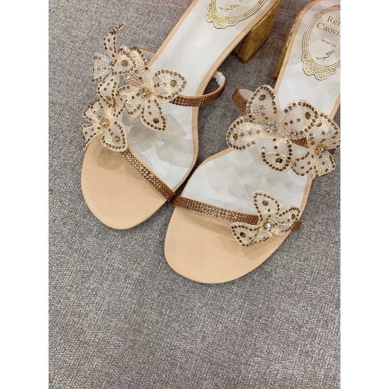 Rene Caovilla Floriane Sandals Yellow