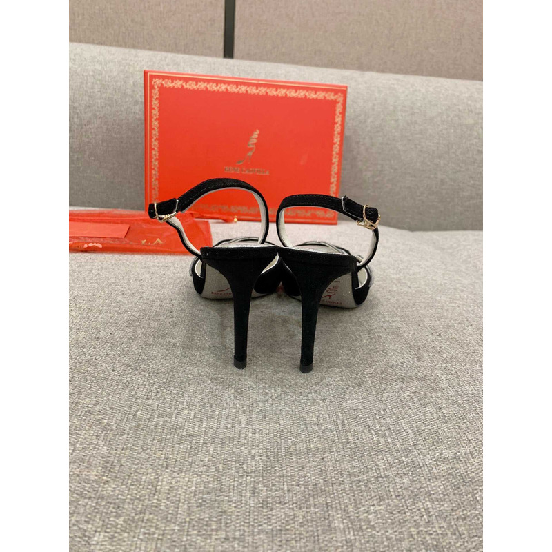 Rene Caovilla Snake Motif Rhinestone Pumps Black