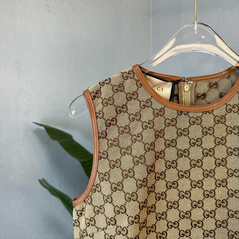 G*u*i gg canvas dress brown