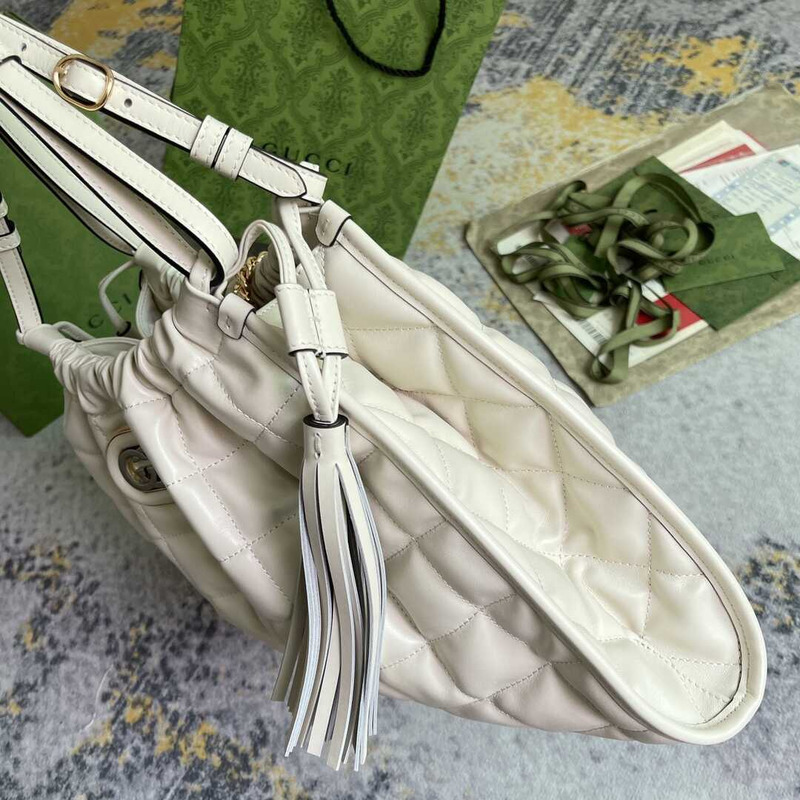 G*u*i deco medium tote bag white