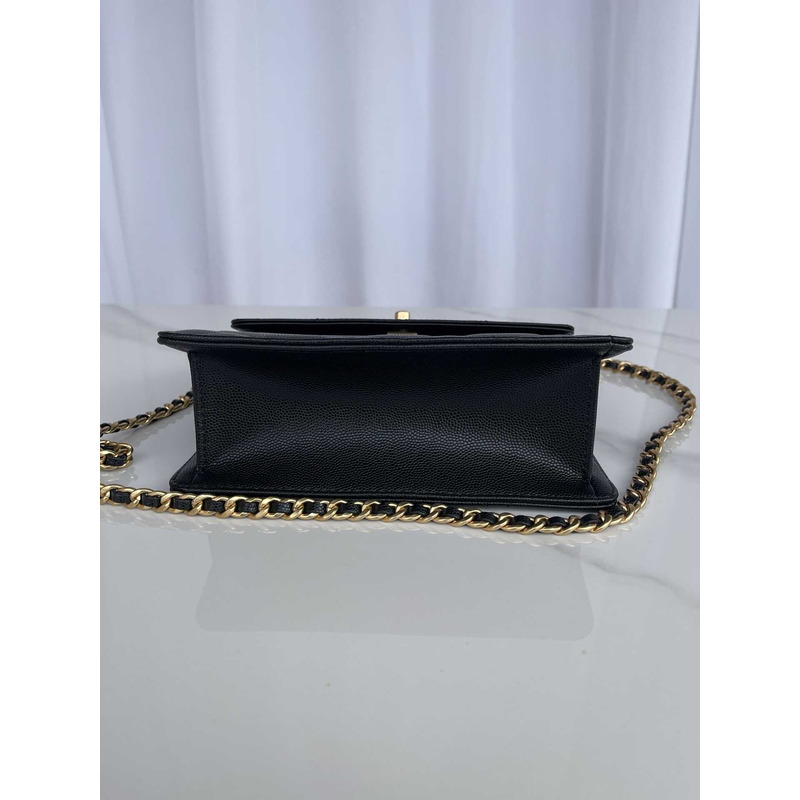 Ch*el 23a mini bag calfskin black