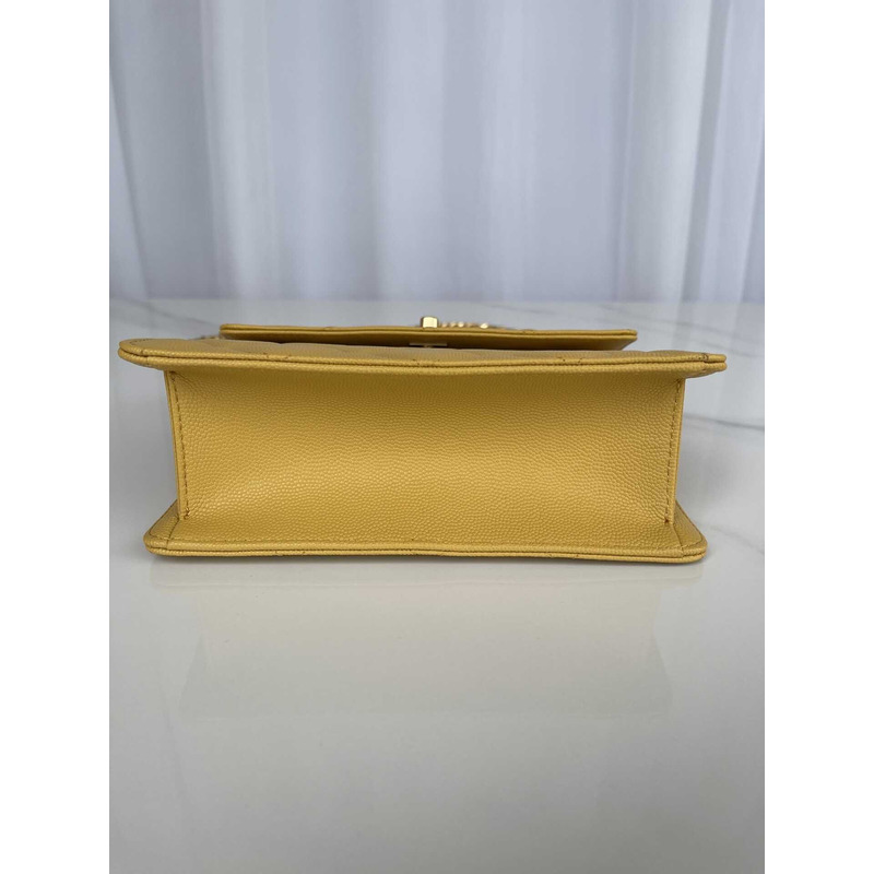 Ch*el 23a mini bag calfskin yellow