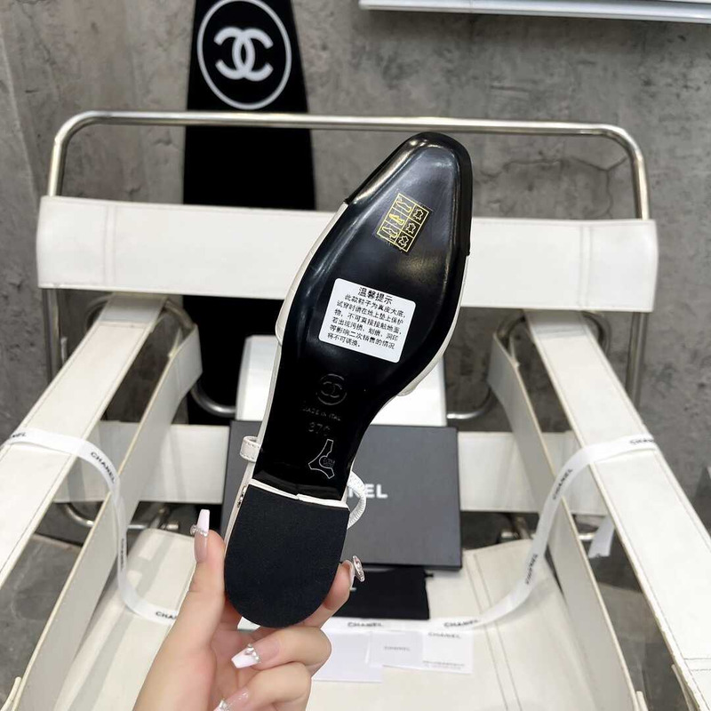 Ch*el  lace up shoes lambskin and faille black and white