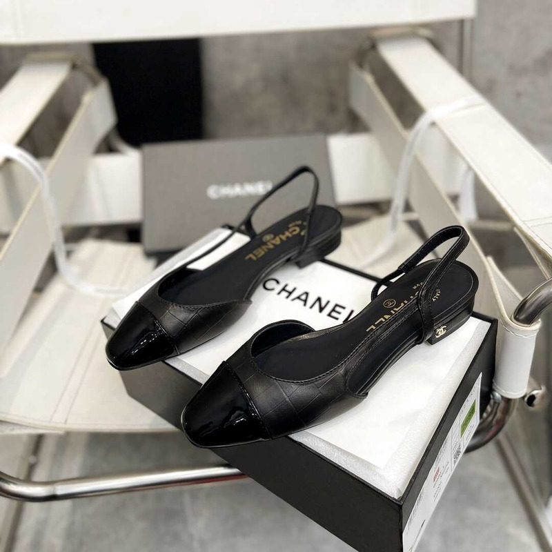 Ch*el  lace up shoes lambskin and faille black