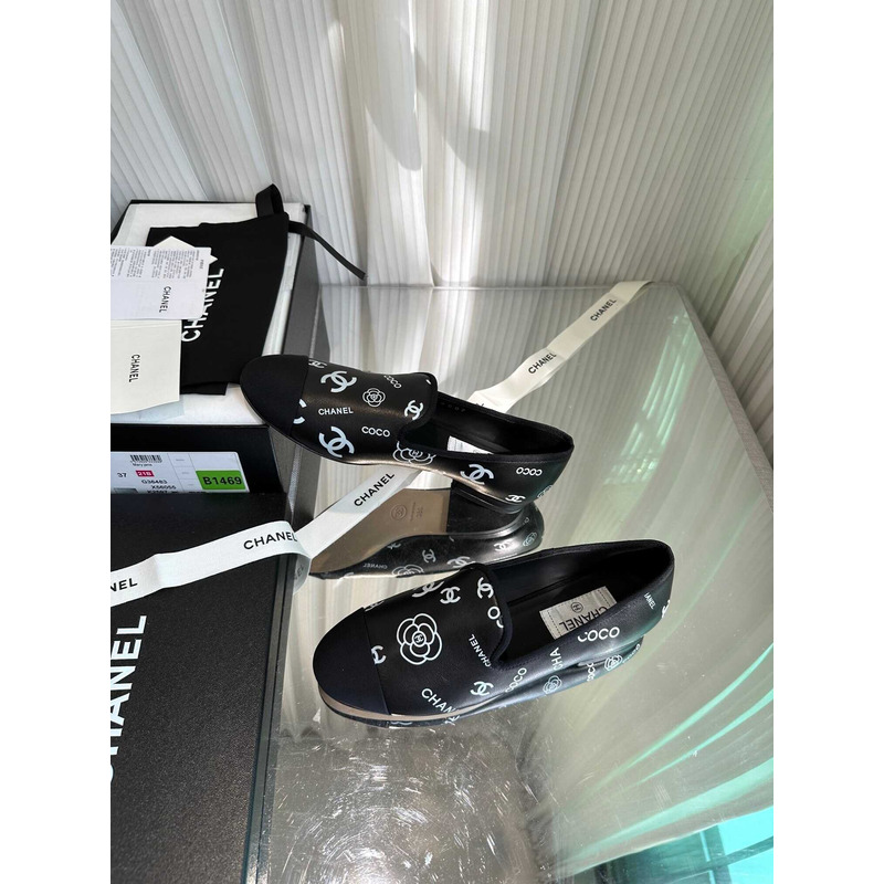 Ch*el cc lambskin loafters