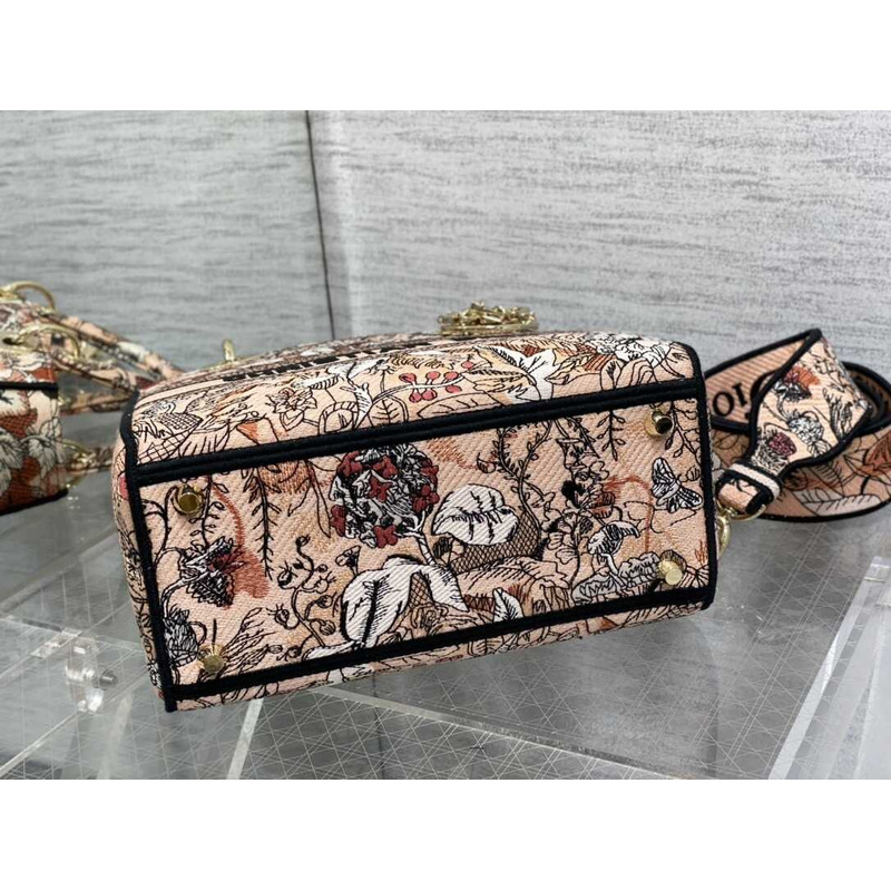 D*or medium lady d-lite bag ecru D*or jardin d\