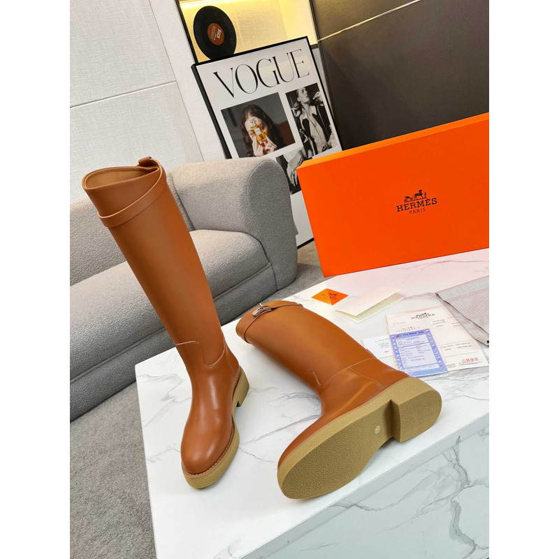 H**mes  faustine boot brown