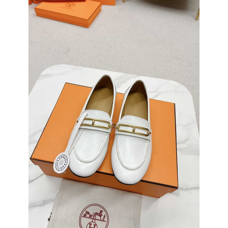 H**mes women\''s loafers white