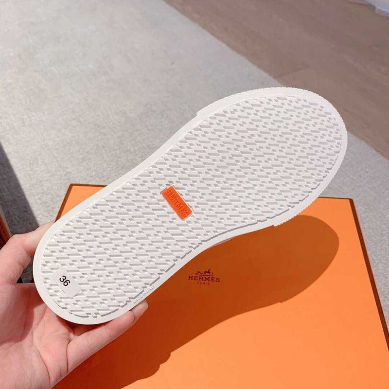 H**mes game easy sneakers calfskin white