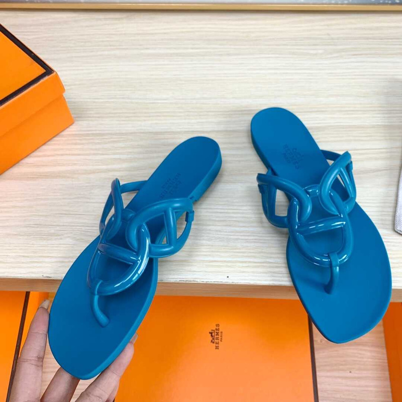 H**mes egerie sandals blue