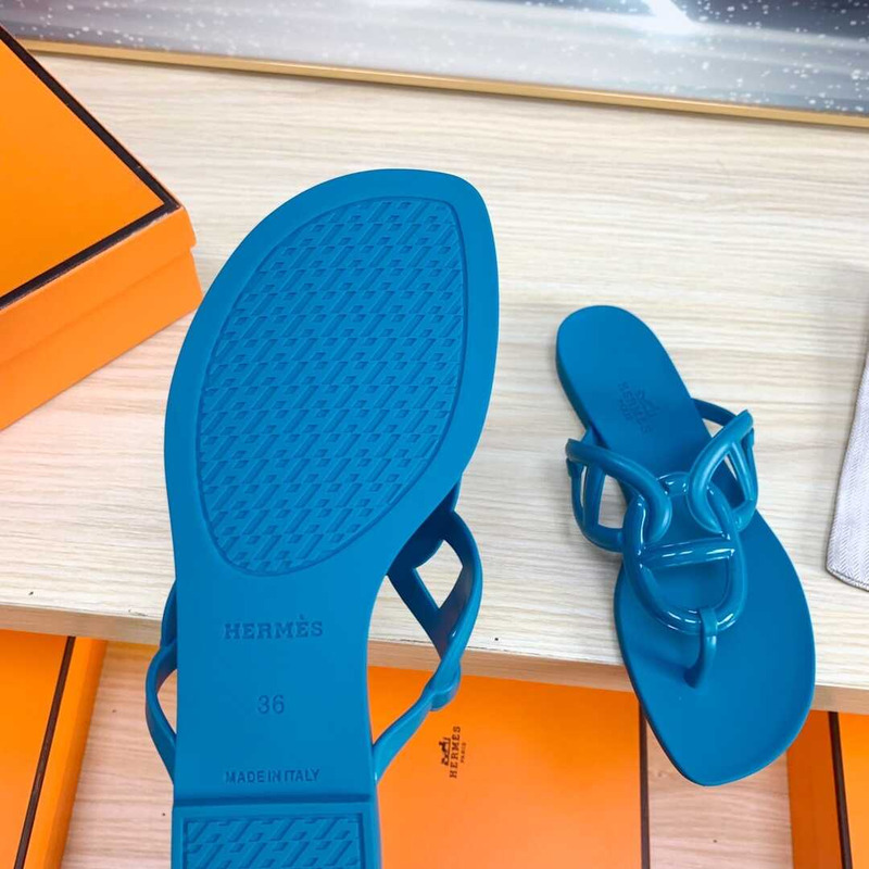 H**mes egerie sandals blue