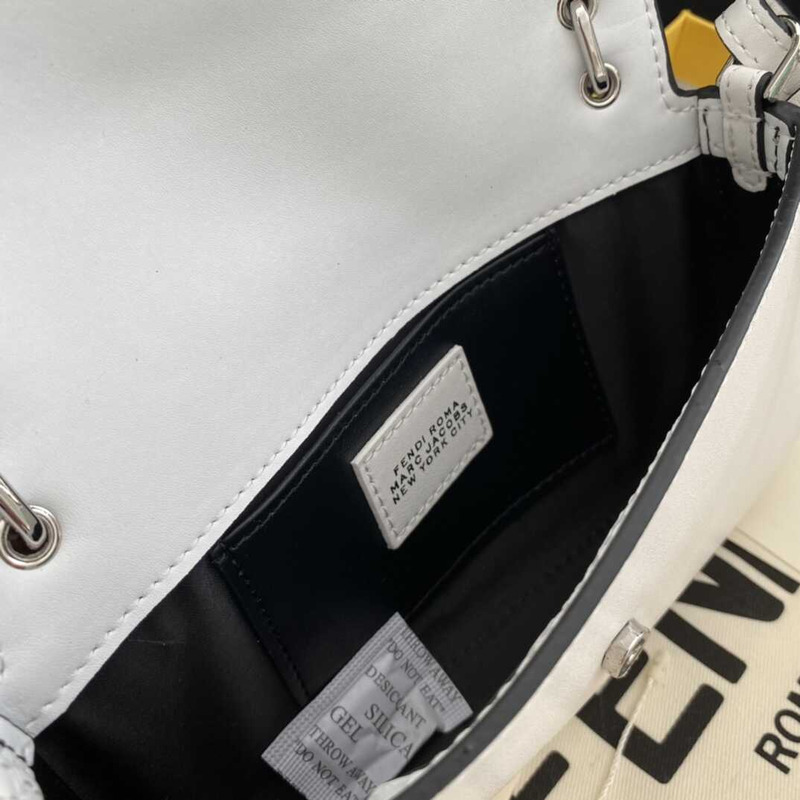 F**di by marc jacobs baguette phone pouch nappa leather pouch white