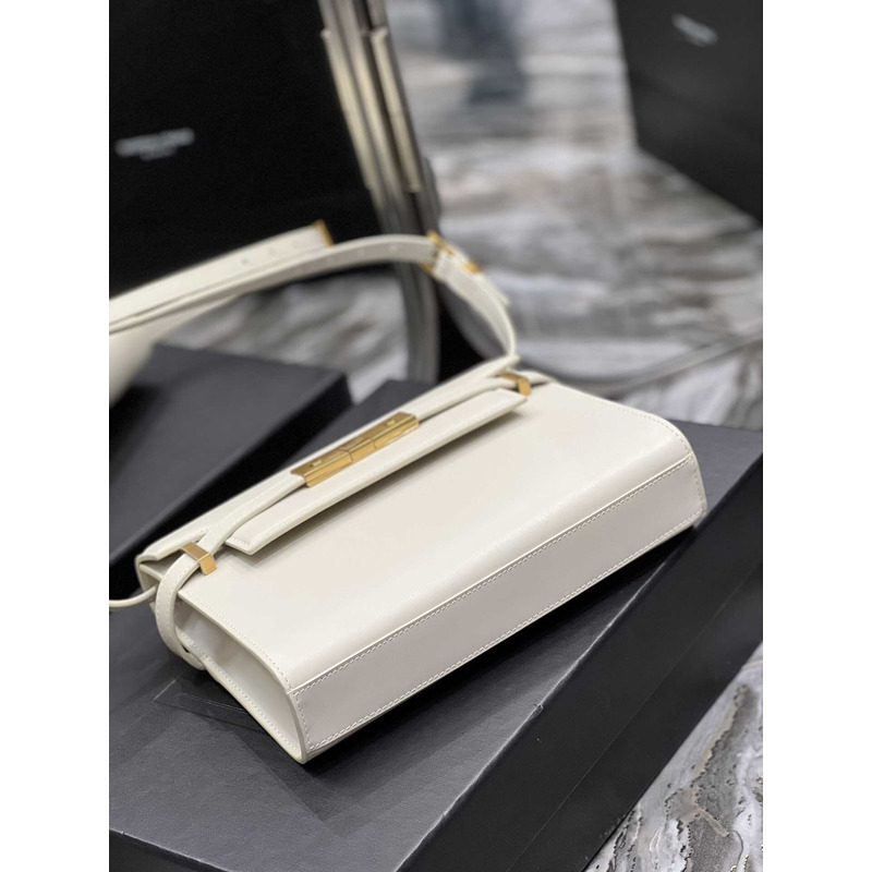 Saint Laurent Manhattan Shoulder Bag White