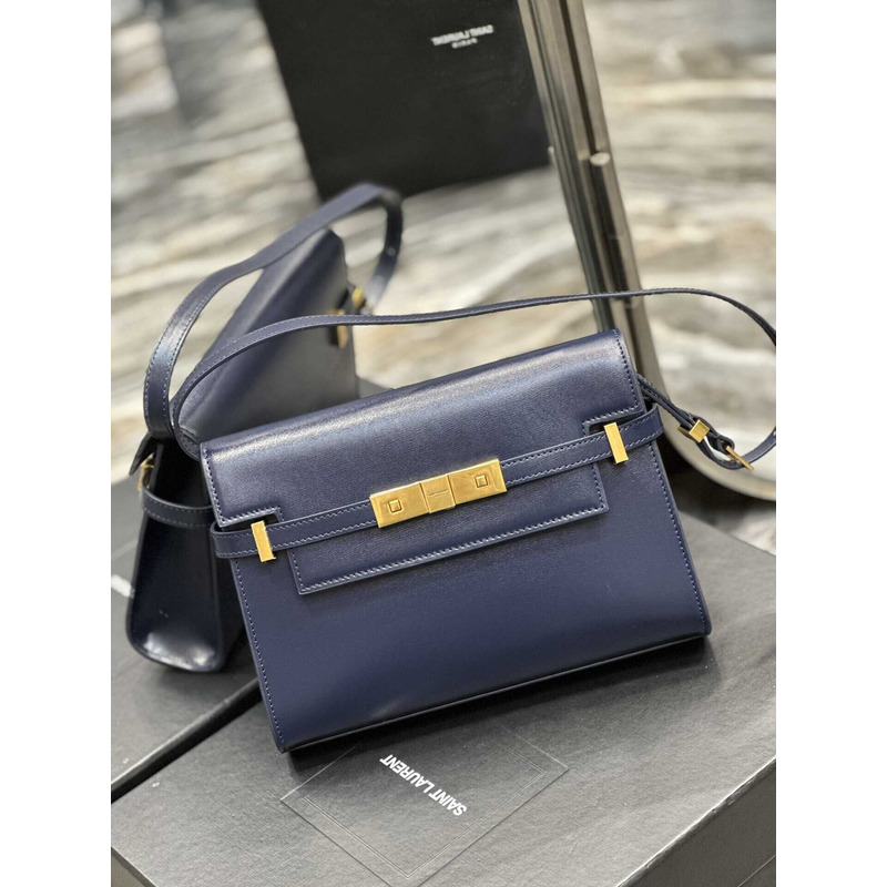 Saint Laurent Manhattan Shoulder Bag Blue