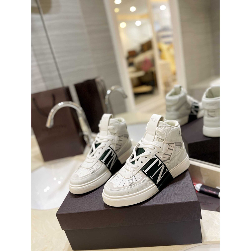 Valentino VLTN High Top Sneaker Black And White