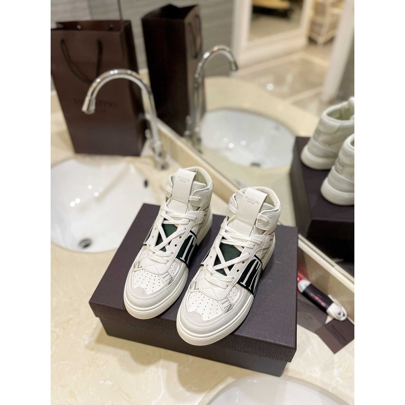 Valentino VLTN High Top Sneaker Black And White