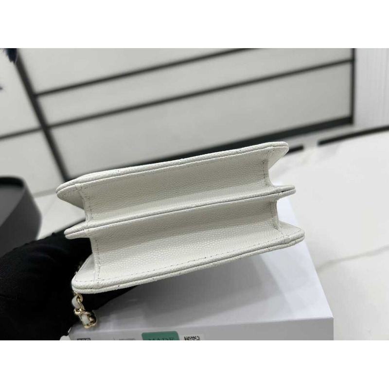 Ch*el mini flap lambskin white