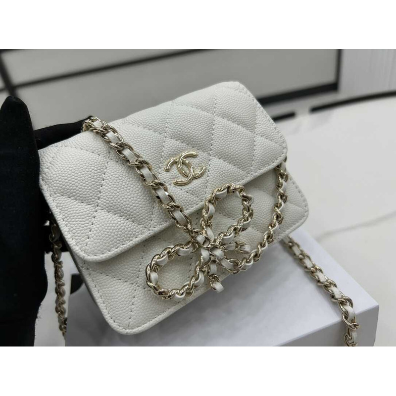 Ch*el mini flap lambskin white