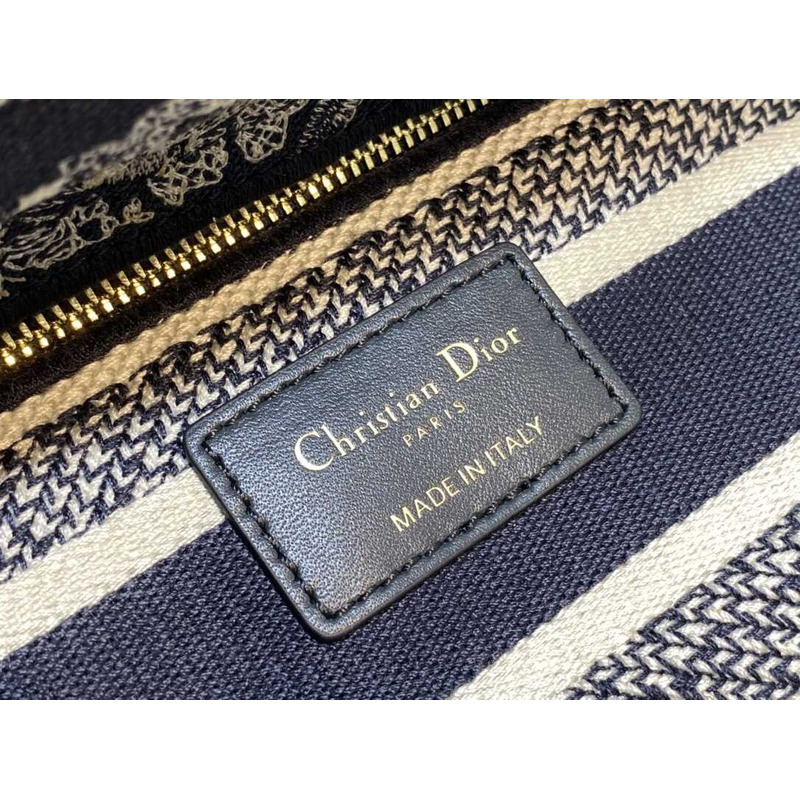 D*or  medium lady d-lite bag embroidery black multicolor