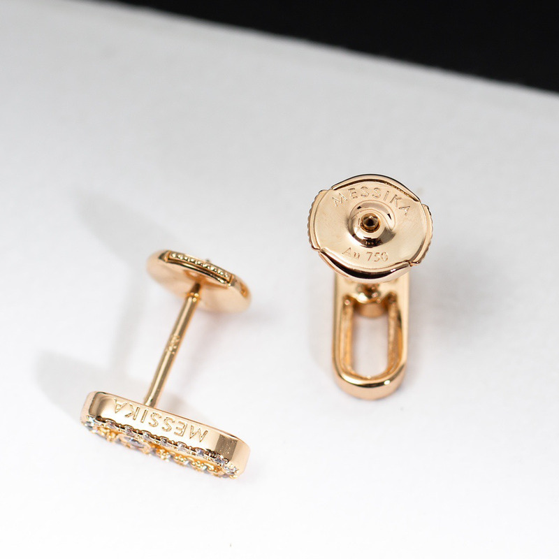 messika move uno Di*m*nd cage stud earrings gold