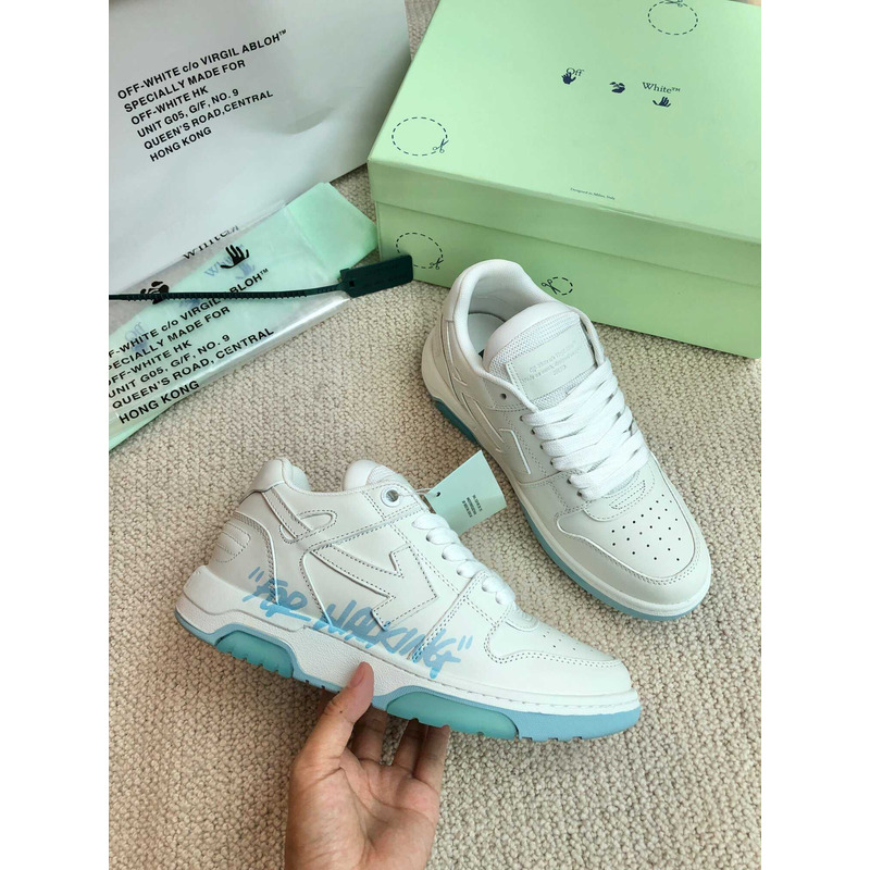 Off White Out Of Office Low-top Sneakers White And Light Blue