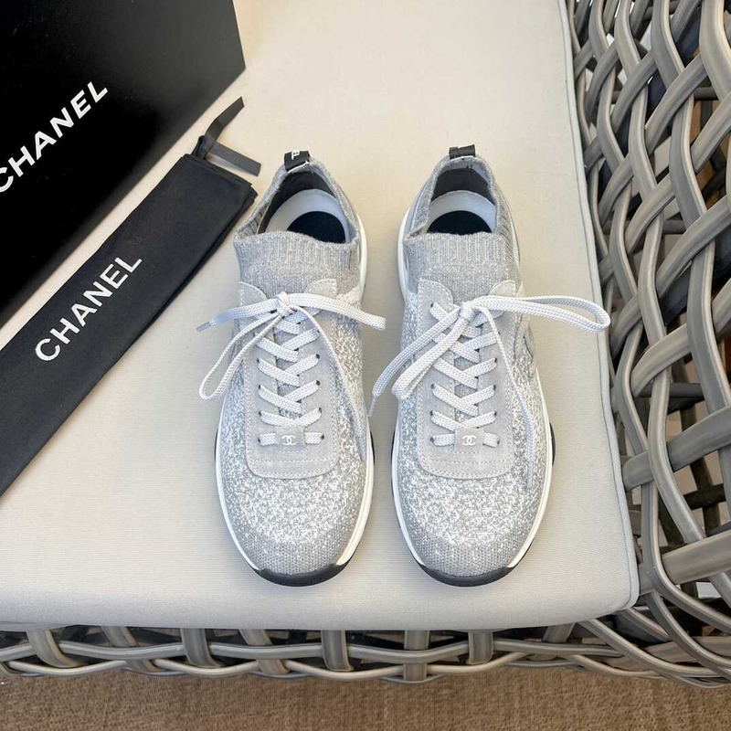 Ch*el sneakers gray