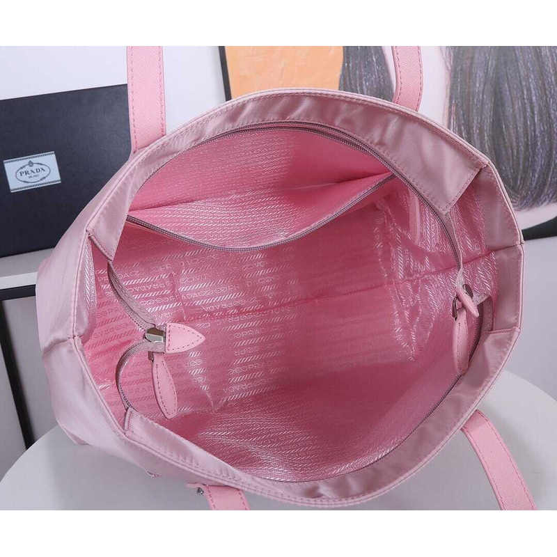Pra*a recycled nylon tote bag pink