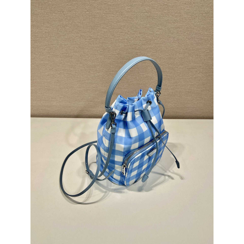 Pra*a duet printed re-nylon bag blue