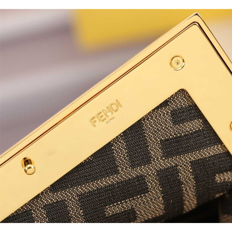 F**di small style first interwoven leather bag blue