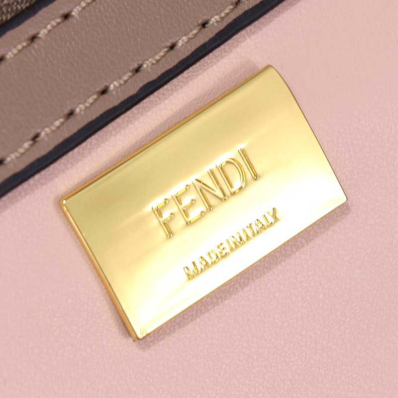 F**di baguette mini bag denim with ff embroidery blue