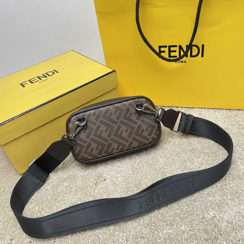 F**di  messenger bag men brown and yellow