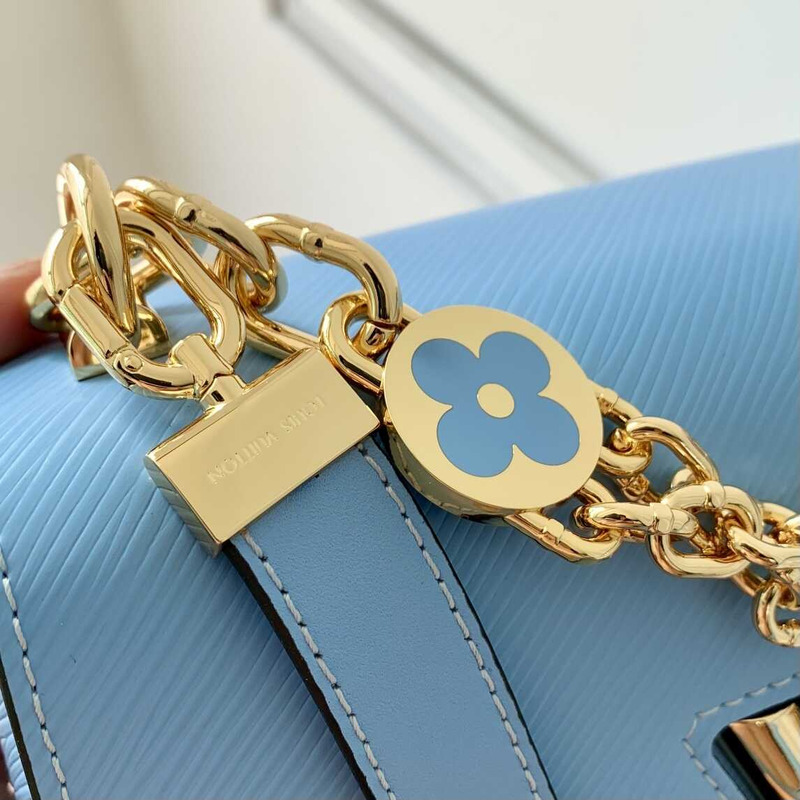 l**is V*t*n twist mm epi grain leather blue