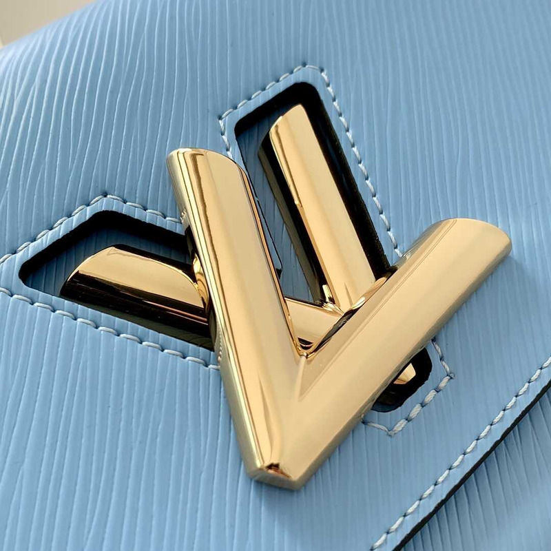 l**is V*t*n twist mm epi grain leather blue