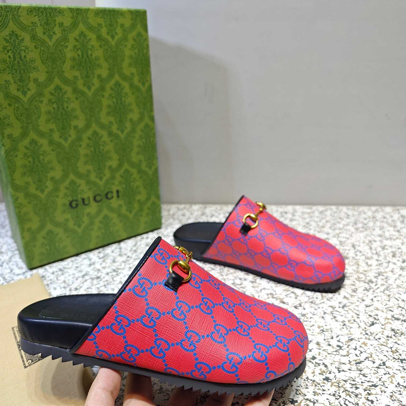 g*u*i gg S*p*e horesbit slippers red